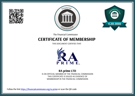 RA Prime membership certificate